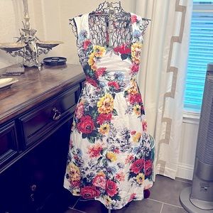 By Anthropologie Floral Dress, Sz 6